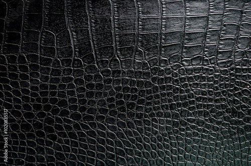 Black crocodile skin artificial leather with customizable space for text or for mockup