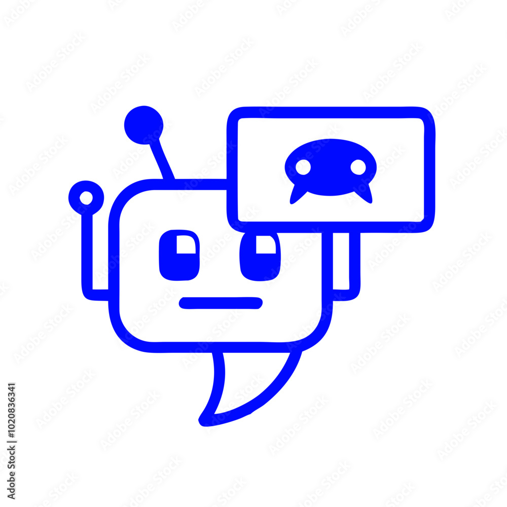 Minimalist AI brain icons in blue, tech concept, artificial intelligence representation Minimalist AI brain icons in blue, tech concept, artificial intelligence representation
