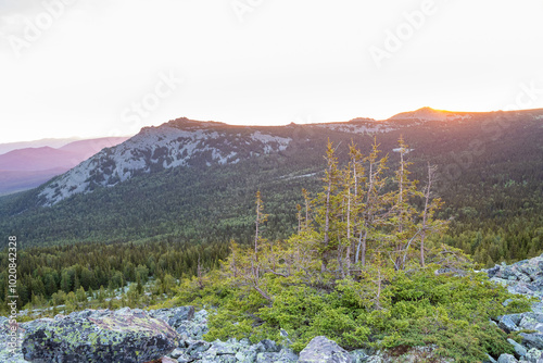 sunrise in the mountains