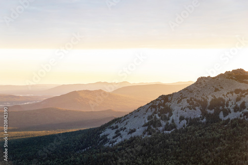 sunrise in the mountains