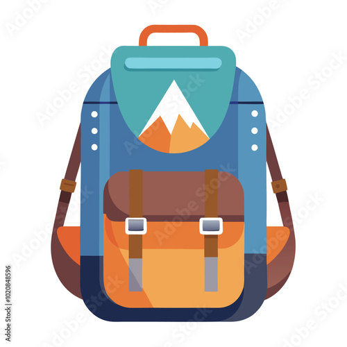 Minimalist Backpack Silhouette Design.