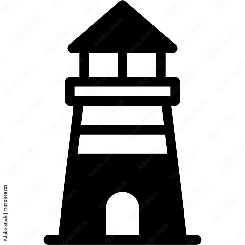 Vector Icon Lighthouse, Architecture And City, Navigation, Orientation, Tower, Building Vector Icon Lighthouse, Architecture And City, Navigation, Orientation, Tower, Building