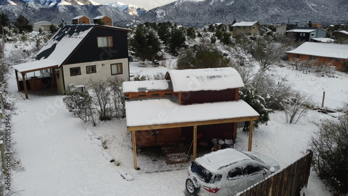 house in the snow