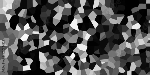 Seamless pattern mosaic marble pattern texture with seamless shapes. dark and light gray Geometric Modern creative background. black and white Geometric Broken quartz Modern creative background