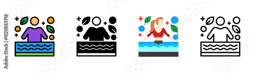 Set of Swimming Icon