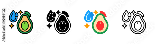 Set of Healthy Fats Icon