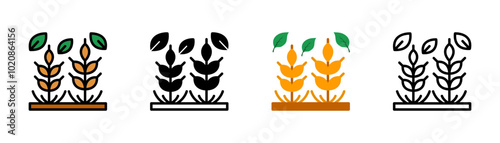 Set of Whole Grains Icon