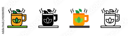 Set of Herbal Tea Icon