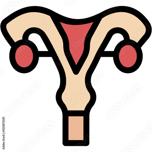 Uterus, Womb, Reproductive System, Female Organ, Ovaries Icon
