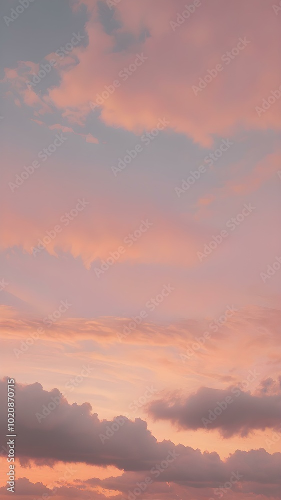 A peaceful early morning sky at dawn with low-hanging, fluffy clouds in soft shades of pink and orange, the sun just starting to peek over the horizon
A peaceful early morning sky at dawn with low-hanging, fluffy clouds in soft shades of pink and orange, the sun just starting to peek over the horizon