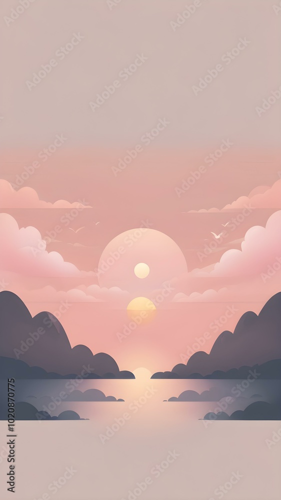 A peaceful early morning sky at dawn with low-hanging, fluffy clouds in soft shades of pink and orange, the sun just starting to peek over the horizon
A peaceful early morning sky at dawn with low-hanging, fluffy clouds in soft shades of pink and orange, the sun just starting to peek over the horizon