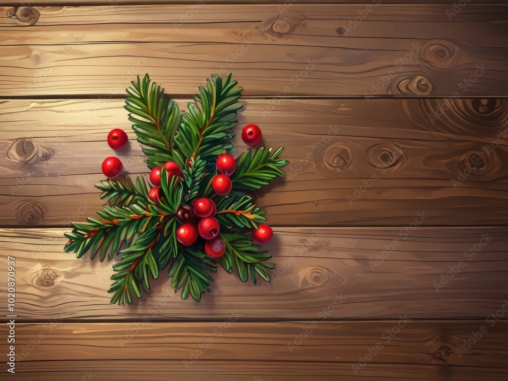 Christmas greeting card with and red color background Christmas no text Tree Decorations, Pine Branches, snowflake and confetti. Christmas greeting card with and red color background Christmas no text Tree Decorations, Pine Branches, snowflake and confetti.