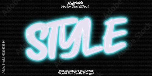 Style Vector Text Effect Editable Alphabet Neon Sprey Grafitti Urban Paint