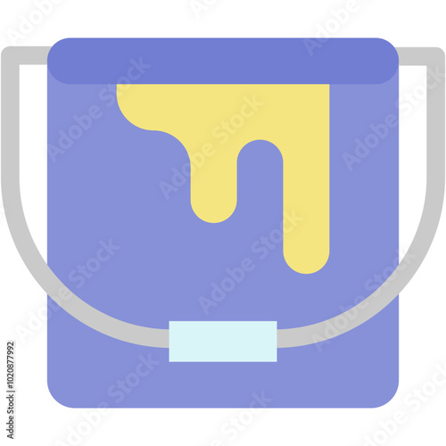 Paint Bucket, Paint, Bucket, Construction and Tools, Bucket, Fill Color Icon