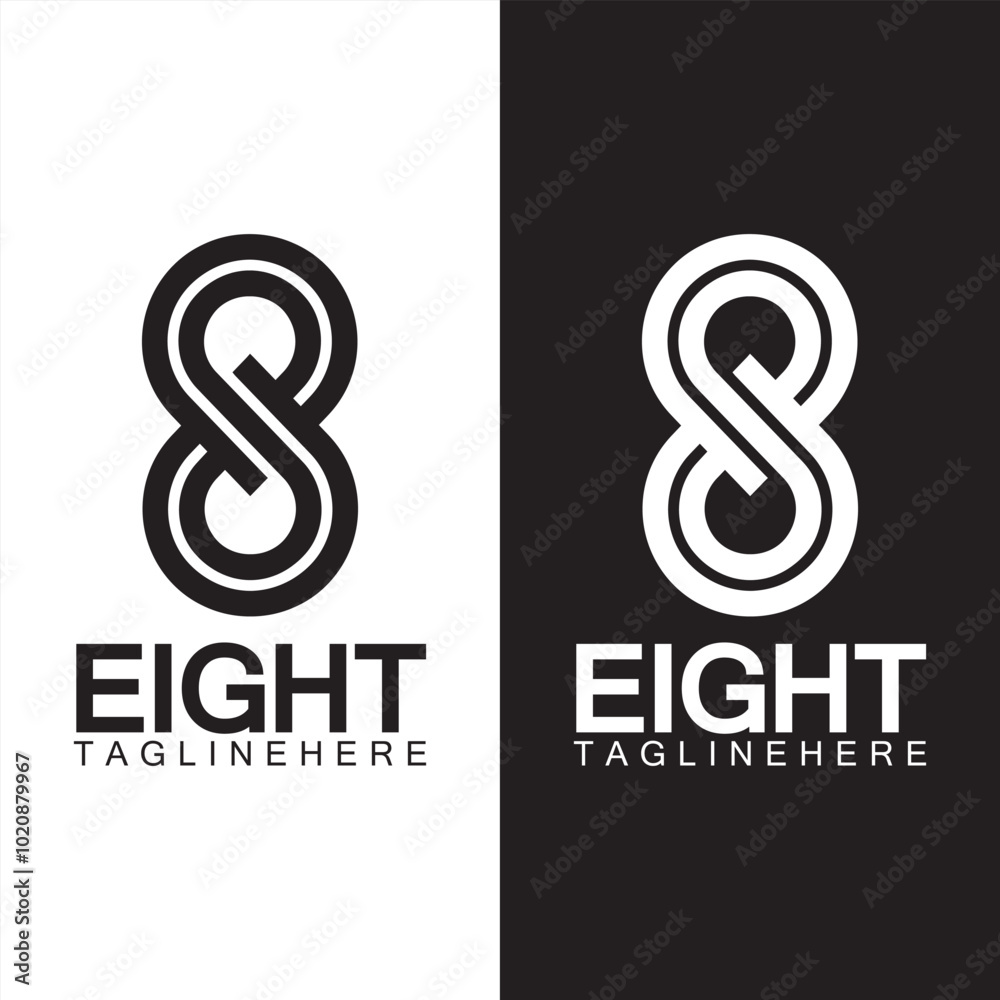 Number 8 logo vector icon design template elements Number 8 logo vector icon design template elements