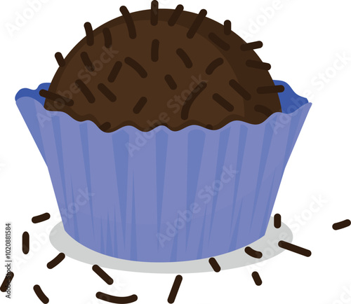 Brigadeiro - doce típico do Brasil, servido em festas
