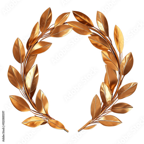 Golden lauren wreath png transparent