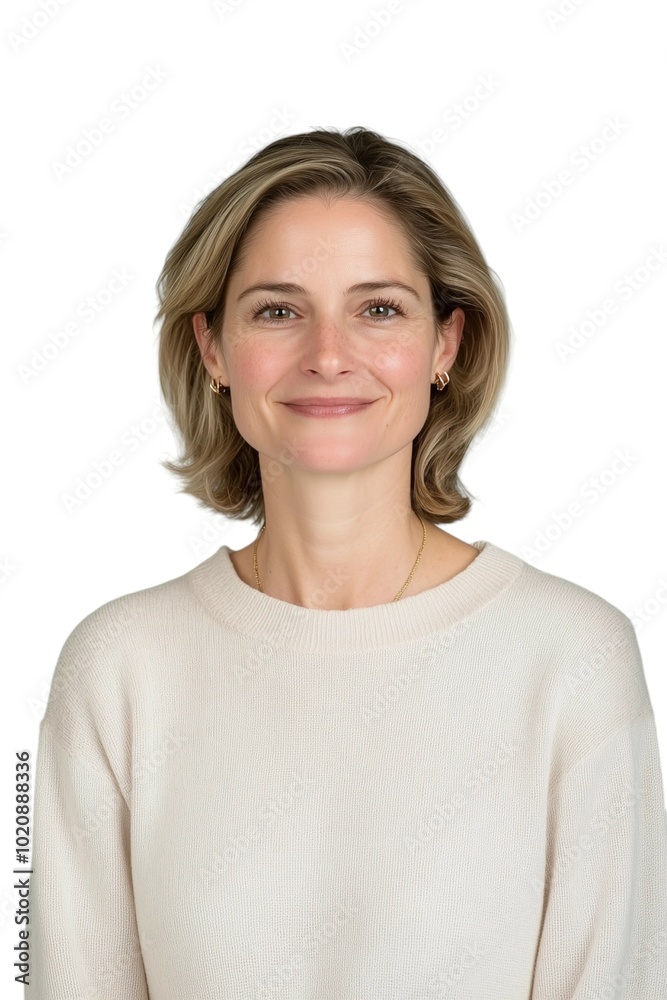 Professional Portrait of a Mature Woman in White Attire Professional Portrait of a Mature Woman in White Attire