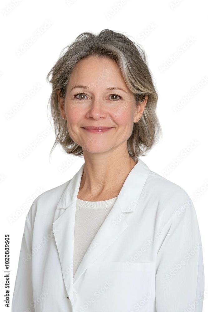 Professional Portrait of a Mature Woman in White Attire Professional Portrait of a Mature Woman in White Attire