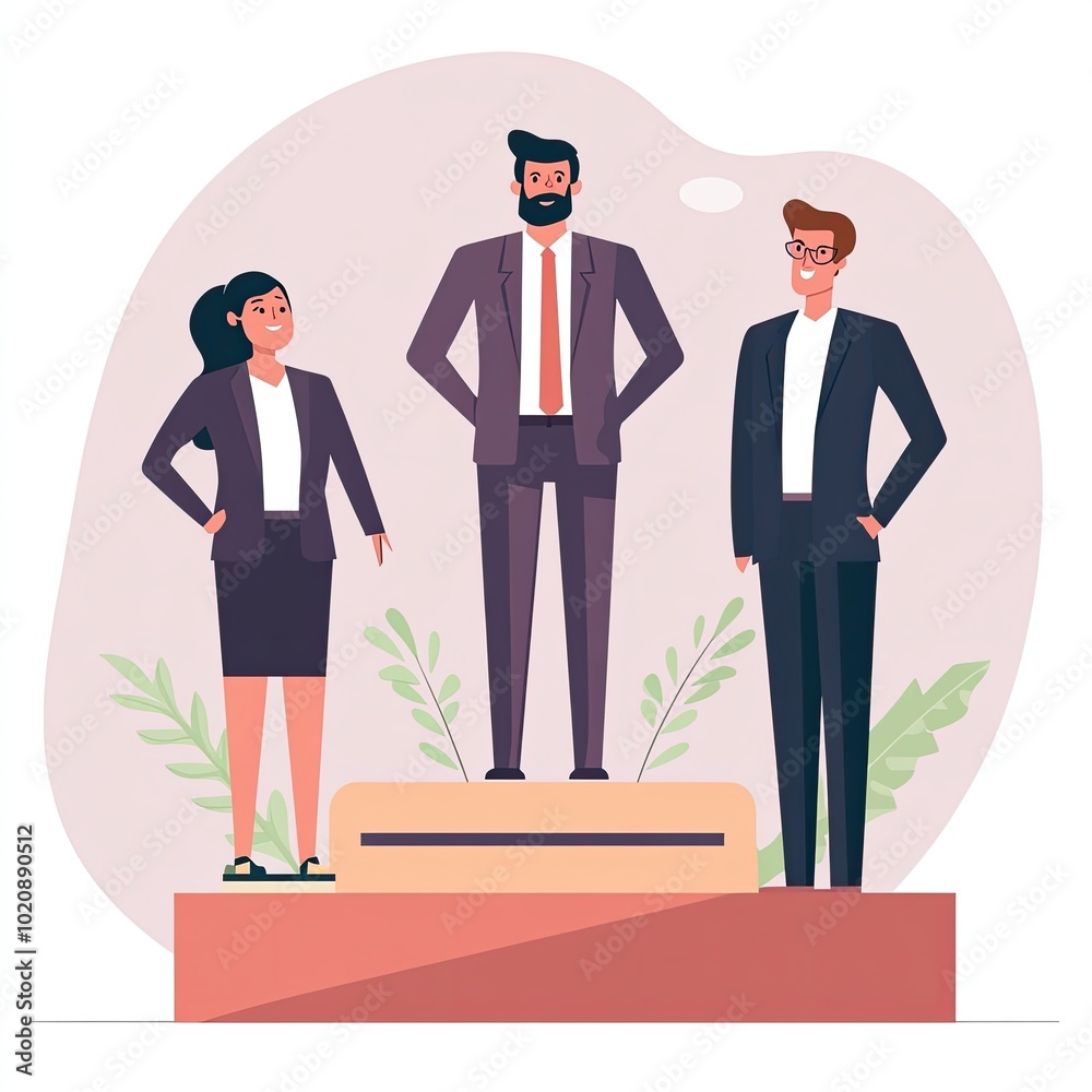 Teamwork Illustration, Leadership Graphic, Vector Art, Business Teamwork Illustration, Leadership Graphic, Vector Art, Business
