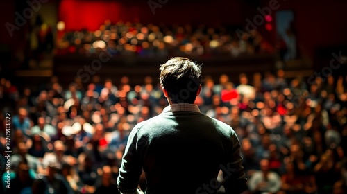 Wallpaper Mural Enthusiastic Crowd at Engaging Business Seminar or Conference Torontodigital.ca