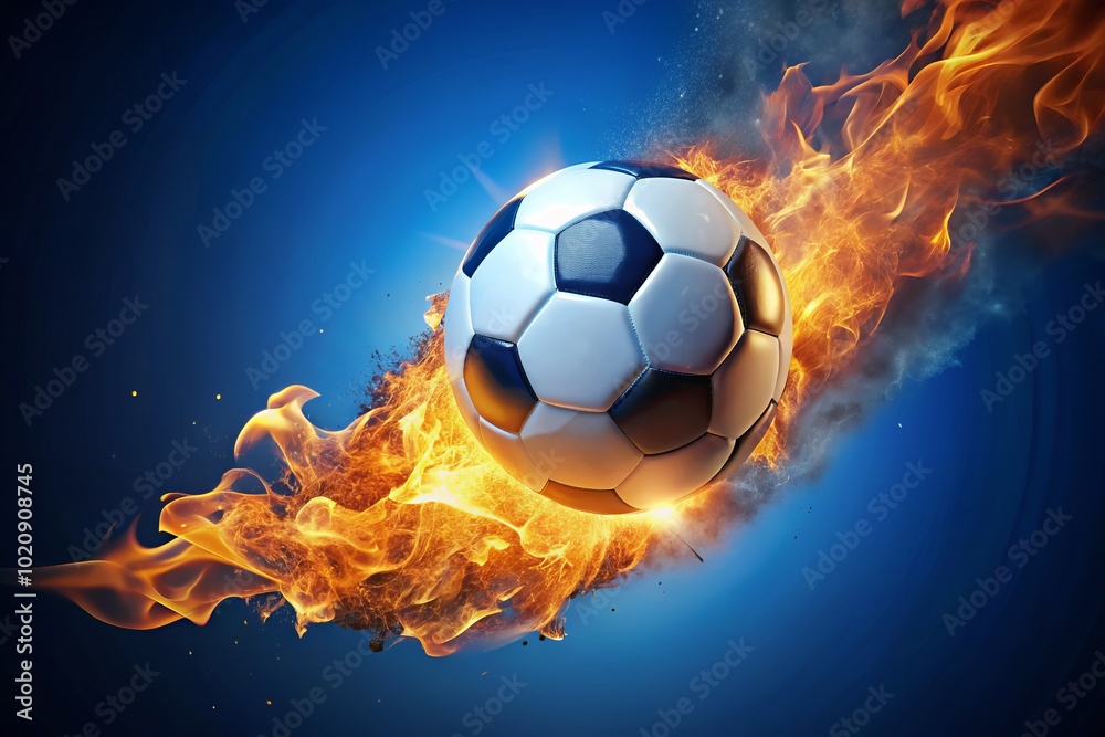 Naklejka premium Experience the pulsating energy of tournament soccer as vibrant balls fly through the air, igniting excitement and drawing fans into a thrilling