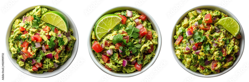 Guacamole bowl set isolated on transparent PNG background perfect for food illustrations or Mexican cuisine designs Guacamole bowl set isolated on transparent PNG background perfect for food illustrations or Mexican cuisine designs