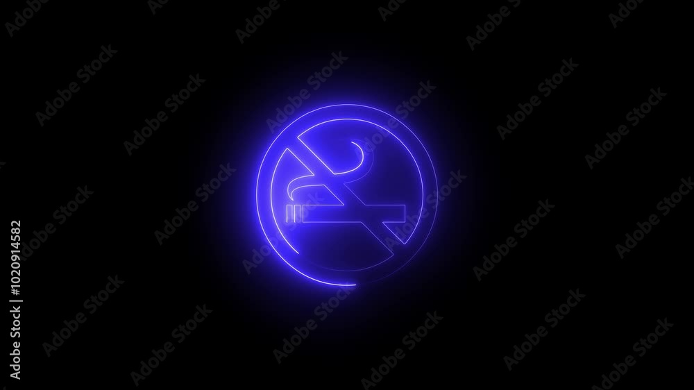 No smoking sign icon warning neon lights. No smoking neon sign animation in a black background No smoking neon sign animation No smoking sign icon warning neon lights. No smoking neon sign animation in a black background No smoking neon sign animation