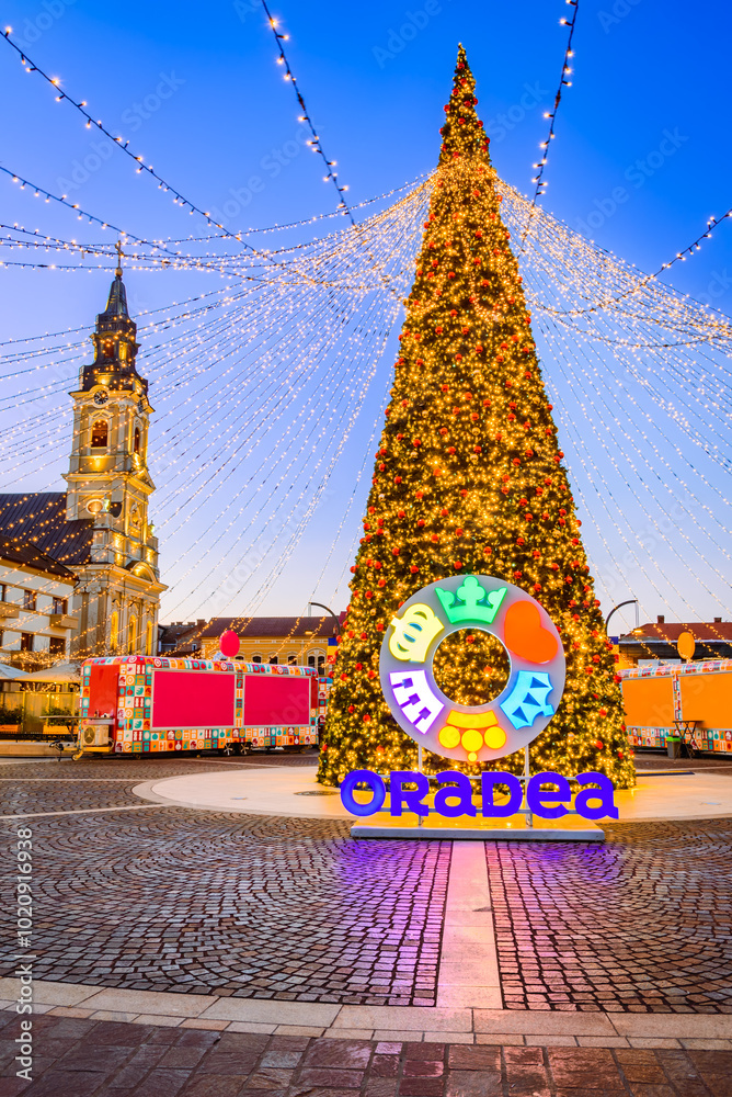 Oradea, Romania. Beautiful Christmas Market in Eastern Europe