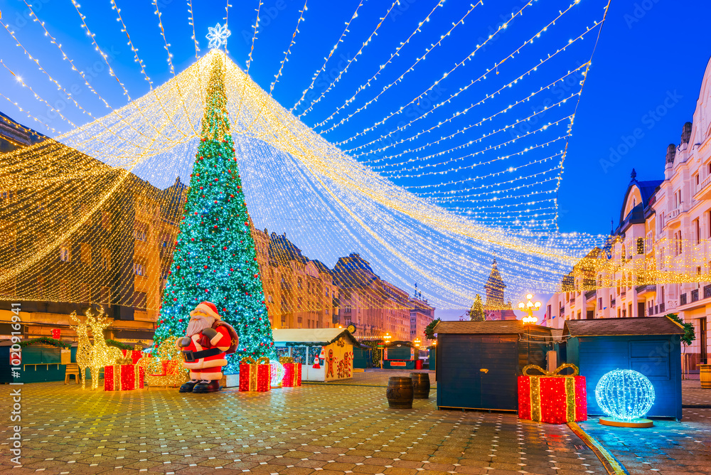 Timisoara, Romania. Beautiful Christmas Market in Eastern Europe