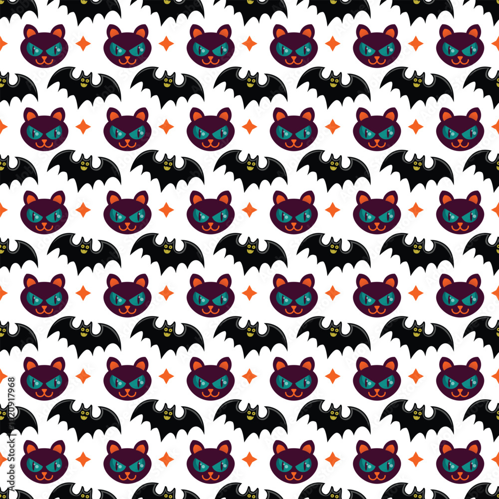 Halloween Party Seamless Vector Pattern Design Halloween Party Seamless Vector Pattern Design