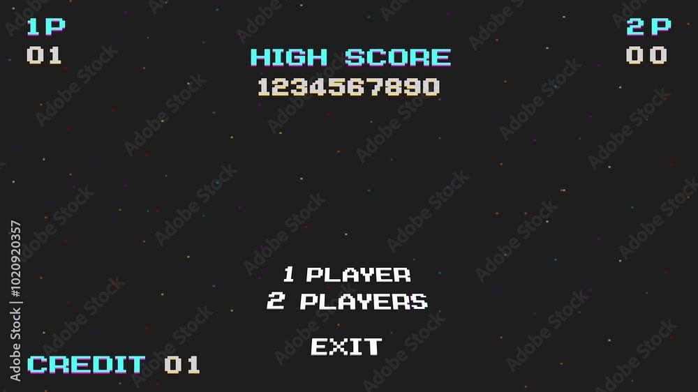 START NEW GAME play .pixel art .8 bit game. retro game. for game assets.