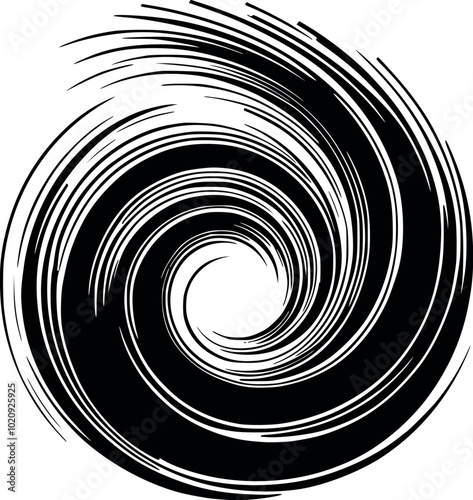 Radial spiral lines circle shape vectors Illustrations stock image generated Ai