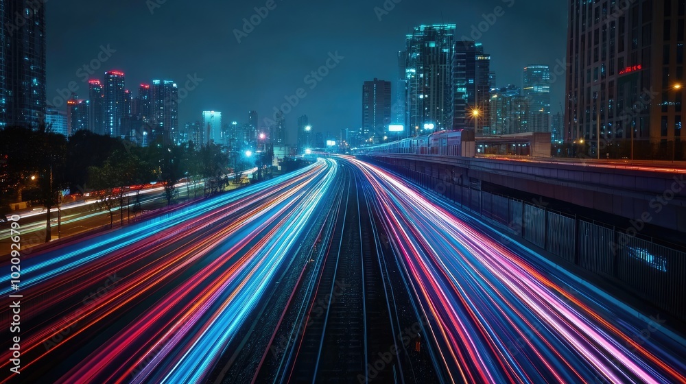 Fototapeta premium Fiber-optic networks offer the highest speeds and are expanding in both urban and rural areas