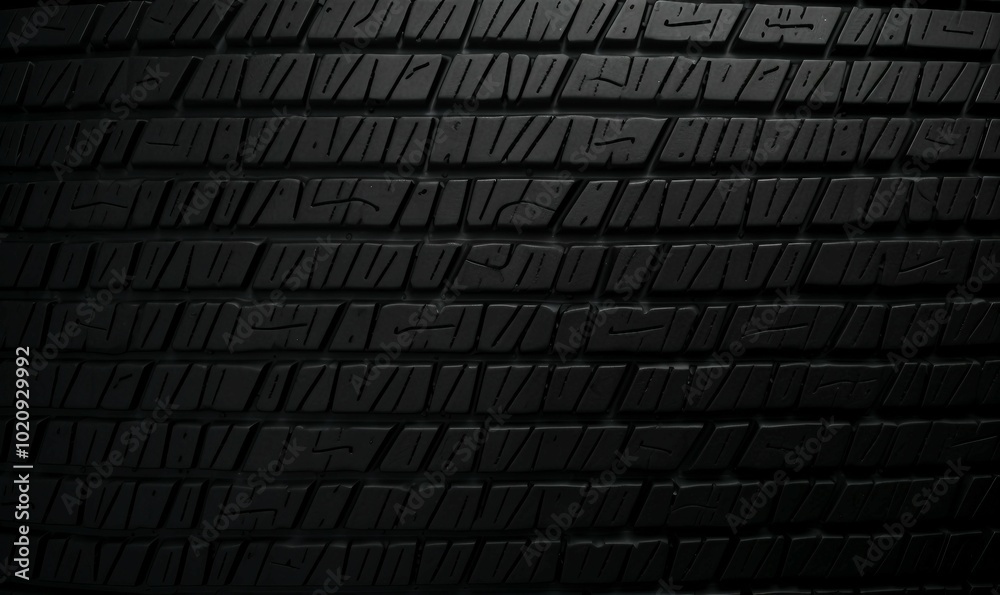 Discover The Tough, Durable Black Rubber Texture On The Tire's Surface, Showcasing An Intricate Pattern Built For Reliable Automotive Wheels. Discover The Tough, Durable Black Rubber Texture On The Tire's Surface, Showcasing An Intricate Pattern Built For Reliable Automotive Wheels.