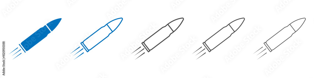 Obraz premium Bullet icon Isolated flat vector in outline