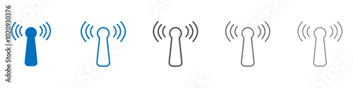 Broadcast icon Isolated flat vector in outline