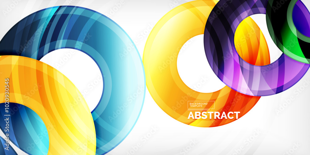 Bright colorful circles with light effects. Abstract background Bright colorful circles with light effects. Abstract background