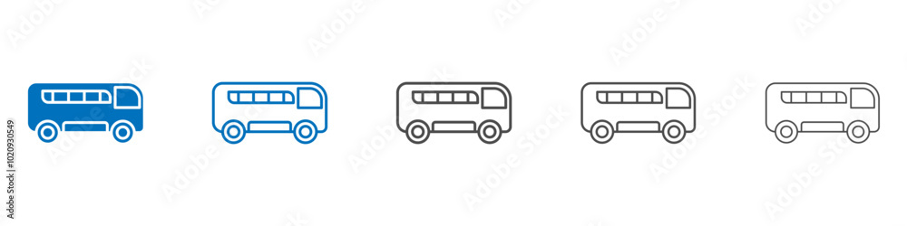 Bus icon Isolated flat vector in outline Bus icon Isolated flat vector in outline