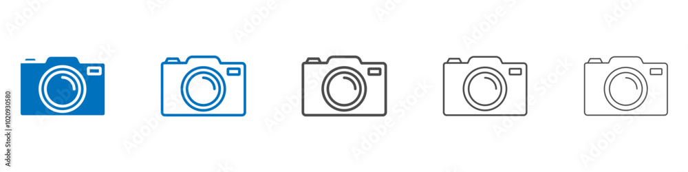 Camera icon Isolated flat vector in outline Camera icon Isolated flat vector in outline