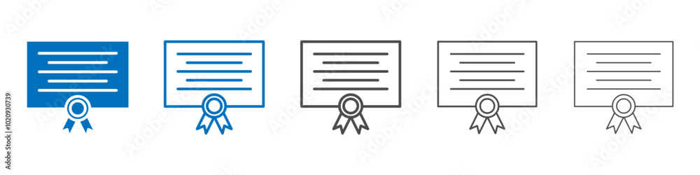 Certificate icon Isolated flat vector in outline Certificate icon Isolated flat vector in outline