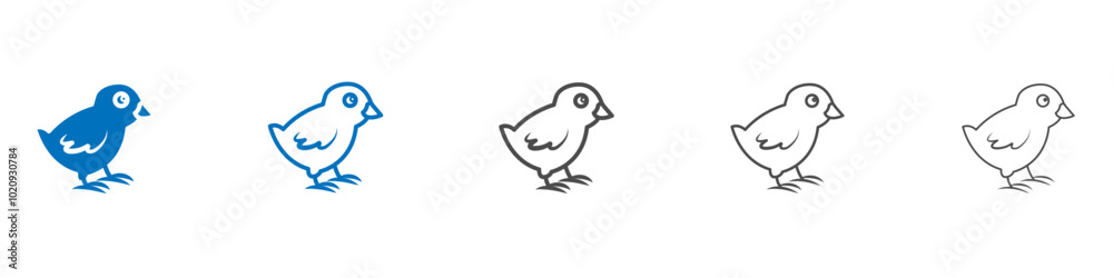 Chick icon Isolated flat vector in outline Chick icon Isolated flat vector in outline