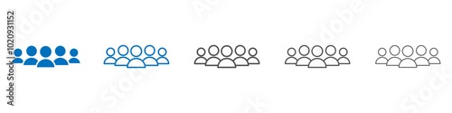 Community icon Isolated flat vector in outline