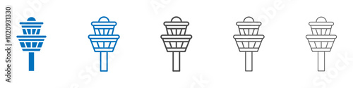 Control Tower icon Isolated flat vector in outline