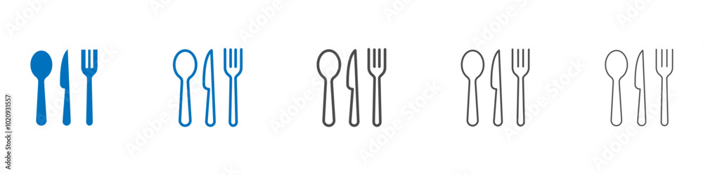 Cutlery icon Isolated flat vector in outline Cutlery icon Isolated flat vector in outline