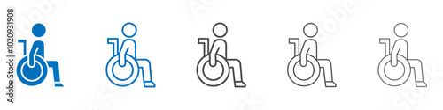Disable icon Isolated flat vector in outline