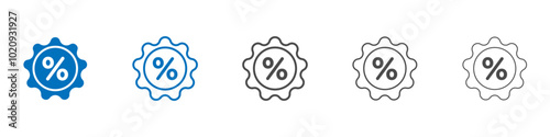 Discount icon Isolated flat vector in outline