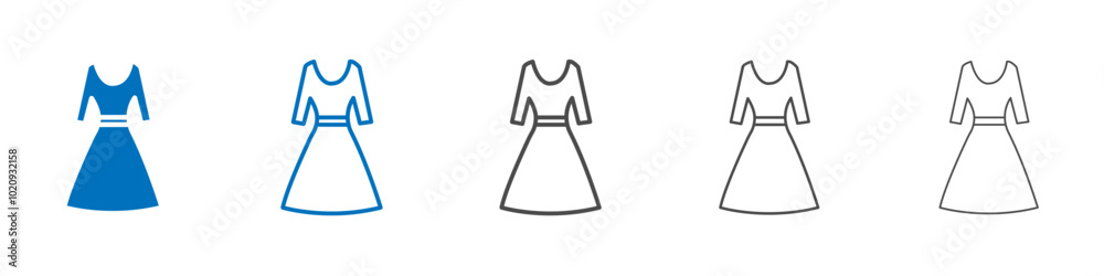 Dress icon Isolated flat vector in outline Dress icon Isolated flat vector in outline