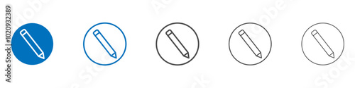 Edit button icon Isolated flat vector in outline