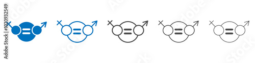 Equality icon Isolated flat vector in outline